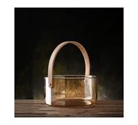 BCJMKDX Copas de champán. Cubitera for Fiestas, de Cristal Transparente 2,7 litros, Ideal for en Interiores y Exteriores(Transparent)