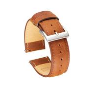 BCJMKDX correa de reloj， Correa de reloj de cuero Crazy Horse, correa de reloj Retro, pulsera con barra de resorte de liberación rápida(Coffee,20mm)