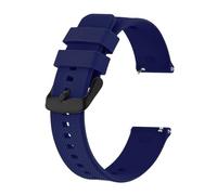 BCJMKDX correa de reloj, Correa de reloj deportiva de silicona for hombres y mujeres con hebilla de chorro de arena(Navy Blue,22mm)