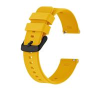 BCJMKDX correa de reloj， Correa de reloj deportiva de silicona for hombres y mujeres con hebilla de chorro de arena(Yellow,20mm)
