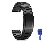 BCJMKDX correa de reloj， Correa de reloj ligera de aleación de titanio Correas de muñeca QuickFit(Black,26mm)