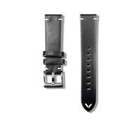 BCJMKDX correa de reloj， Correas de reloj de cuero Correas de cuero gruesas hechas a mano(Black,22mm)