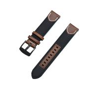 BCJMKDX correa de reloj， Correas de reloj de liberación rápida de nailon y cuero de lona, correas de reloj for hombres y mujeres, accesorios de relojes(Black,22mm)