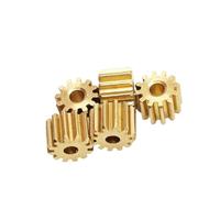 BCJMKDX Engranajes Rectos de latón, 5pcs Brass Spur Pinion Gear 0.4 Module 11 Teeth 5.2mm OD 4mm Thick 1.48-1.98mm Hole(Select Size Name)