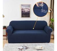 BCJMKDX Funda de sofá, Funda de sofá de Elastano superelástica, Antideslizante, Suave, Impermeable, for Sala de Estar, Gris Oscuro, 2 plazas(Navy Blue,2 Seater/57 72in)