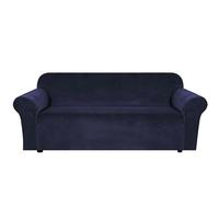 BCJMKDX Funda de sofá, Funda de sofá de Felpa Suave y elástica, Agradable for la Piel, for Sala de Estar, se Adapta a sofás de 1, 2, 3 o 4 plazas.(Navy n,2 Seat Sofa)