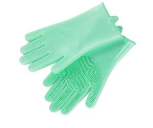 BCJMKDX guantes limpios, Guantes for lavar platos, cepillos de baño for mascotas, paños limpieza for la cocina, masaje for perros y gatos(Green)