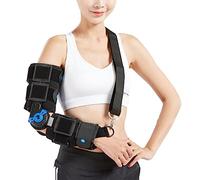 BCJMKDX Ortesis de codo con bisagra ajustable, Soporte cómodo for dormir durante la noche, férula estabilizadora ajustable for el codo después de una cirugía, for recuperación lesiones brazo(Right)