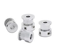 BCJMKDX Polea de 25 Dientes. Rueda de Aluminio GT2 16 Dientes, diámetro Interior 5 mm y 8, Ancho Engranaje 6, 4 Piezas(20T W6 B8)