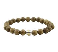 BCJMKDX Pulsera de Cuentas de Madera, 1 Pulsera de Madera Natural con alas de Madera, Pulseras de Cuentas del Sexto Mantra, Pulseras for Hombres, Color Rojo(Wit)