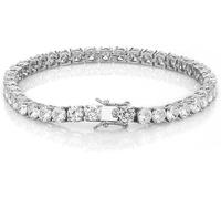 BCJMKDX Pulseras de Mujer. Pulseras de moissanita de 3 a 5 mm for Mujer Color D VVS1 Claridad Pulsera de Diamantes Plata de Ley 925 Pulsera de Tenis de moissanita Blanca/Amarilla con Certificado