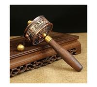 BCJMKDX Rueda de la Biblia. Rueda de oración de mano Rueda de oración budista Mango de madera Rueda de oración de las Escrituras de Buda de primera calidad for relajarse, orar, meditar,(A)
