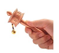 BCJMKDX Rueda de la Biblia. Rueda de oración de mano Rueda de oración budista Mango de madera Rueda de oración de las Escrituras de Buda de primera calidad for relajarse, orar, meditar,(L)