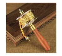 BCJMKDX Rueda de la Biblia. Rueda de oración de mano Rueda de oración budista Resistente y duradera; Rueda de oración con mango for orar, bendecir, meditar, relajarse, yoga(A)
