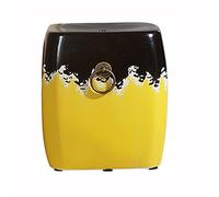 BCJMKDX Taburete cuadrado de cerámica para jardín, apto para jardín, patio, césped, hogar, interior y exterior (amarillo)