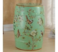 BCJMKDX Taburete de cerámica china, silla de tambor, hogar, sala de estar, decoración retro, mesa de flores, zapatos, taburete, silla antigua artesanal (B)