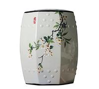 BCJMKDX Taburete de tambor de cerámica, taburete de tambor de porcelana americana para sala de estar, taburete de vestir, taburete de zapatos simple y creativo.