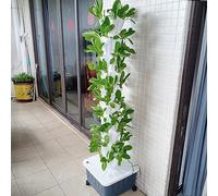 BCJMKDX Torre hidropónica, Torre de jardín hidropónico, Sistema Cultivo Vertical, Kit for jardinería Interior y Exterior, Lechuga Hierbas(White,10floors)
