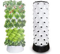 BCJMKDX Torre hidropónica, Torre hidropónica, Sistema de Cultivo hidropónico, acuapónico, sin Suelo, aeropónico automatizado(White,8floors)