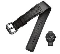 BCMCBV Correa de cuero vacuno para reloj Dietrich OTC-AO1 OT-3, correa negra de 24 mm, pulsera de cuero vacuno negro, 24mm, Ágata