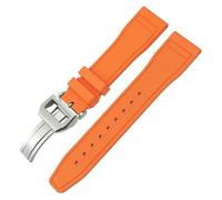 BCMCBV Correa de reloj de goma natural de 20 mm, 21 mm, 22 mm para relojes de piloto IWC IW3881 IW3777, color verde y amarillo, correa de caucho fluorado suave, 20mm, Ágata