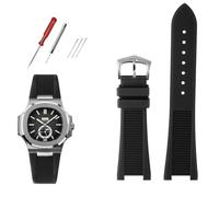 BCMCBV Correa de reloj de silicona de fluorosilicona de calidad para Patek Philippe Sport Elegant Nautilus Series 5711/5712/5980, resistente al agua, para hombre, 25mm-13mm