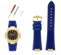 BCMCBV Correa de reloj de silicona de fluorosilicona de calidad para Patek Philippe Sport Elegant Nautilus Series 5711/5712/5980, resistente al agua, para hombre, 25mm-13mm