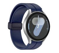 BCMCBV Original Silicone Strap For Samsung Galaxy watch 6 Cassic 43mm 47mm 5Pro 45mm Watch FE 4 5 6 7 40 44MM Magnetic Buckle Bracelet Watchbands(Midnight Blue-B,Watch 7 40 44)