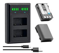 BCMCZCDC 2 NB-2L NB-2LH - Batería y cargador USB dual para cámara Canon EOS 350D 400D MD265 MV960 PowerShot G7 G9 S70 S80 ZR950 ZR960 HG10 HV40