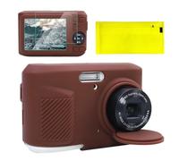 BCMCZCDC Funda de Silicona para Kodak FZ45, Accesorios con 2 Protectores de Pantalla, Protector de Lente extraíble para cámara Digital Kodak FZ45 (Braun)