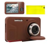 BCMCZCDC Funda de Silicona para Kodak FZ55, Accesorios con 2 Protectores de Pantalla, Protector de Lente extraíble para cámara Digital Kodak FZ55 (Braun)