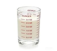BCnmviku Vaso medidor de chupito con escala, mini vaso medidor, 90 ml, vasos de chupito para espresso, resistentes, cristal para líquidos y sustancias secas, vasos de chupito Gina Shot (rojo)