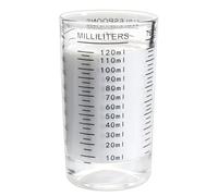 BCnmviku Vaso medidor de vidrio, vasos de chupito pequeños de 120 ml, tazas de chupito de espresso de medida líquida y seca para cócteles, whisky, licores, vino, licor, alcohol (negro)