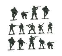 BCOATH 100 Piezas Mini Figuras Soldados Miniatura Realistas de Plástico para Escenas Militares y Decoración Coleccionable Diseño Compacto y Ligero Verde