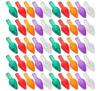 BCOATH 100 Piezas Unidades de Bombillas de Repuesto para Árbol de Navidad de Cerámica Bombillas de Plástico Multicolor Forma de Espiral Accesorio para Luces Navideñas Cálidas Decoración