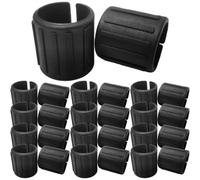 BCOATH 100 Tapas Protectoras para Patas de Silla de Plástico Negro, Ligeras y Resistentes para Proteger el Suelo en Sillas de Comedor y Taburetes de Bar