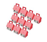 BCOATH 10piezas Cajas de Galletas Navideñas para Fiestas Contenedores para Postres Granel Cajas para Dulces Asas Casas para Galletas y Dulces
