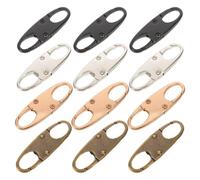 BCOATH 12 Mosquetones de Doble Apertura en Forma de 8 para Cremallera, Clips Antirrobo Pequeños para Mochila y Equipaje, Reemplazo Tiradores, Accesorios para Senderismo y Viajes
