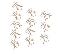 BCOATH 12 Pares Adornos de arbol Adornos navideños Decoración navideña de Renos Navidad Suministros de Manualidades de muñeco de Nieve leña menuda Decoración de la Rama Khaki