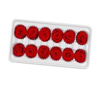 BCOATH 12 Piezas de Rosas Preservadas Rojas para Decoración de Bodas, Flores Inmortales Decorativas y Duraderas de Plástico, Ideales para Festivales y Eventos