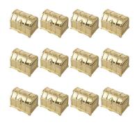 BCOATH 12 Piezas Mini Cofres del Tesoro Pirata Vintage para Fiestas Infantiles Caja Resistente de Plástico para Dulces Joyas y Premios para Cumpleaños Halloween y Navidad