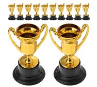 BCOATH 12 Piezas Mini Trofeos Plásticos Pequeños para Premios Bulk para Fiestas Competiciones y Recompensas Escolares