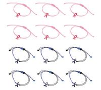 BCOATH 12 Pulseras de Cordón Trenzado Ajustables para Concienciación Mental Joyería Hecha a Mano Dos Colores Vibrantes Pulseras Inspiradoras Unisex para Eventos y Uso Diario