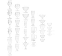 BCOATH 17 Contenedores de Alimentos Miniatura Decoración para Casas de Muñecas Accesorios para Minicasa Adorno Realista para Juegos y Colecciones