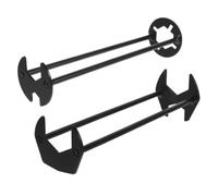 BCOATH 2 Juegos Llave de Fontanero de Acero Multifuncional de Doble Punta | Reparación Rápida, Gran Apertura, Negro, para Tuercas y Sanitarios, Instalación en Espacios Reducidos