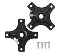 BCOATH 2 Piezas Almohadillas Antideslizantes para Batería de Aluminio Negro, Accesorios Ligeros Fina Manufactura para Tambores y Platillos
