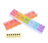 BCOATH 2 Piezas Estuche de Medicina de Viaje Diseño de Compartimentos Individuales, Capacidad Grande, Material PP Portátil para Uso Diario y Organización