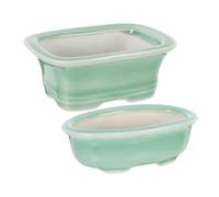 BCOATH 2 Piezas Maceta de Pequeña para Suculentas con Orificio de Drenaje Mini Macetero Decorativo para Cactus y Plantas de Interior para Oficina y
