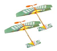 BCOATH 2 Piezas Modelo de Planeador de Avión DIY con Banda Elástica Kit Educativo de Madera para Juguete Manual para Desarrollar Habilidades Prácticas y Creatividad Color Color Aleatorio