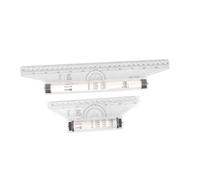 BCOATH 2 Piezas Regla Paralela Rodante de Plástico para Estudiantes y Oficina Dibujo Preciso de Círculos y Líneas Paralelas Herramienta Versátil para Ingenieros